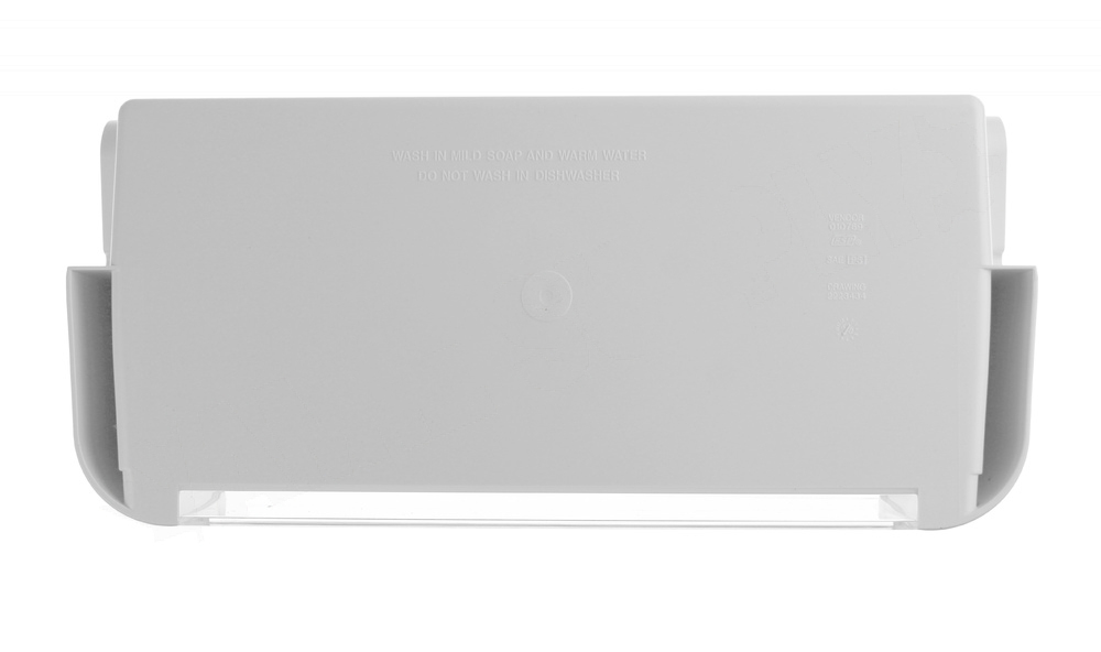 WP2223434K - Genuine OEM Whirlpool Refrigerator Door Shelf Bin, Clear/White